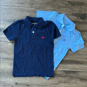 Crewcuts| NWT Light and Dark Blue Polo Shirts Classic Cotton sz XS(4-5) 2 shirts